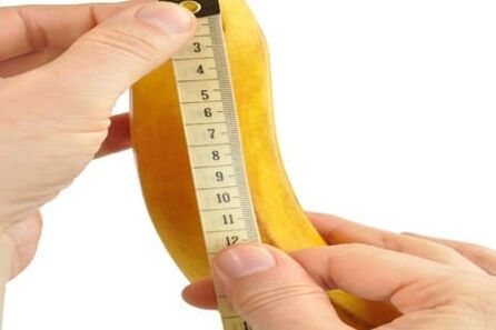 pomiar banana symbolizuje pomiar penisa