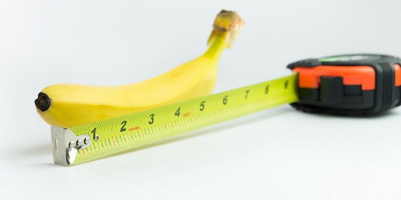 pomiar penisa po zabiegu na przykładzie banana